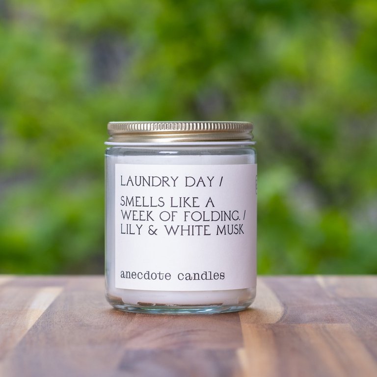 Laundry Day Candle - White - White