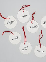 Merry & Joy Ornament Set of Two