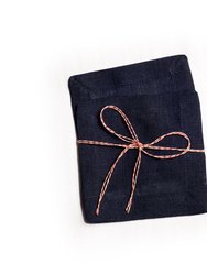 Organic Linen Cocktail Napkin Set Of 2