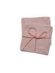 Organic Linen Cocktail Napkin Set Of 2