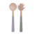 Pine Needle Salad Servers - Grey/Green