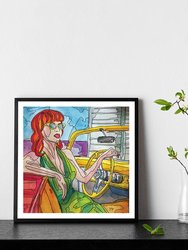 Redhead Fine Art Print - Red