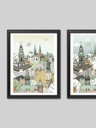 Seasons Of Copenhagen Art Print Set
