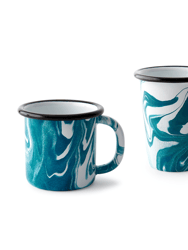 Swirl Small Teal Enamel Tumbler