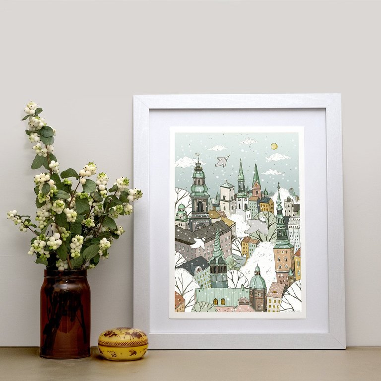 Winter in Copenhagen Art Print