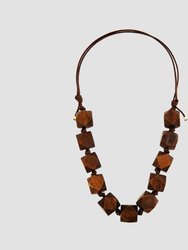 Wood Necklace - Brown