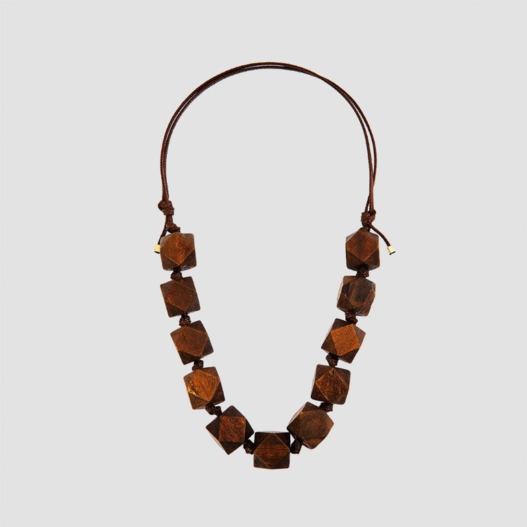 Wood Necklace - Brown