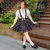 NYC Pearl Pinafore Skirt - Black