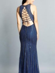 Classic Navy Evening Gown