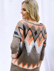Aztec Sequin Sweater
