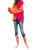 Oversized Neon Sweater In Neon Orange Multi - Neon Orange Multi