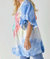 Tie Dye V Neck Button Down Cover Up Top Plus