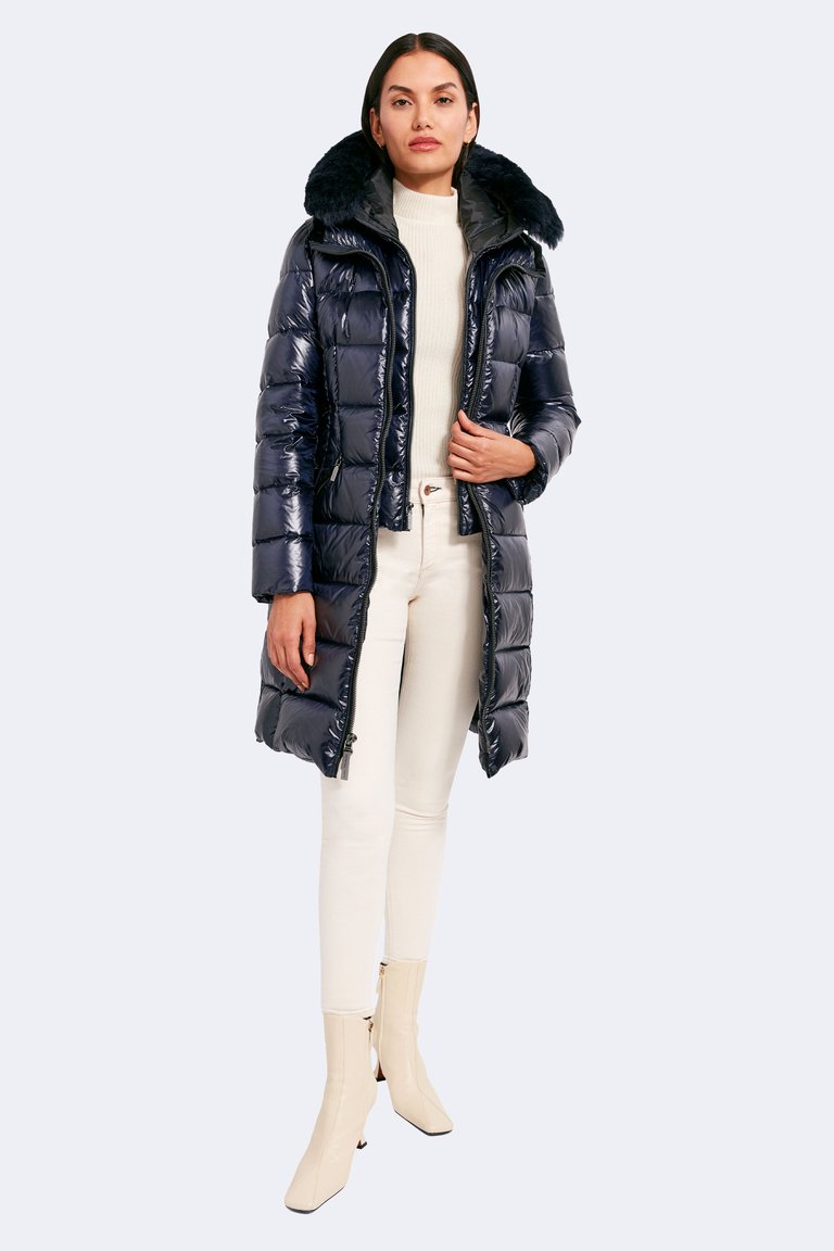 Kat - Shearling Coat - Abyss