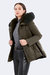 Luka Fitted Parka with Velvet & Fur Trim