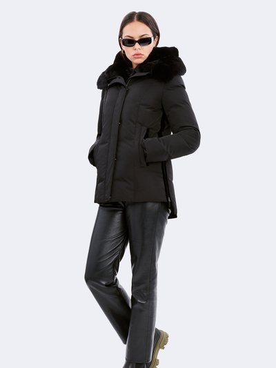 Dawn Levy Luka Fitted Parka with Velvet & Fur Trim product
