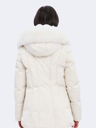 Luka Fitted Parka with Velvet & Fur Trim