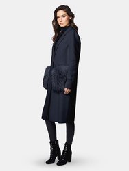 Natalie Double Faced Wool Coat with Fur Trim