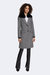 Noelle Houndstooth Pattern Wool Coat with Removable Raccoon Fur Collar