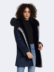 Tiffany Wooded Hood Blend Duffle Coat