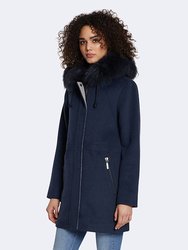 Tiffany Wooded Hood Blend Duffle Coat