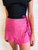 All For Suede Wrap Mini Skirt In Hot Pink - Hot Pink