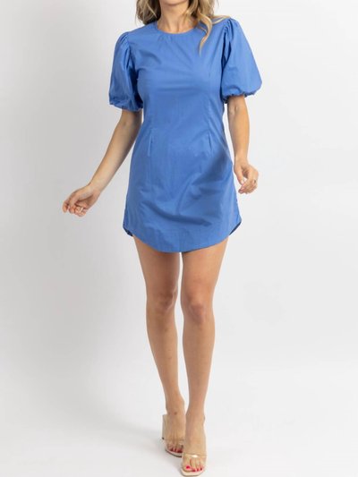 day + moon Azure Puff Sleeve Poplin Mini Dress product