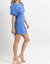 Azure Puff Sleeve Poplin Mini Dress