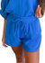 By The Pool Gauze Shorts In Blue - Blue