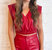 Hot V Neck Top In Red - Red