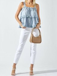 Laced Babydoll Top - Coastal