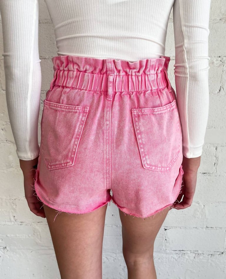 Nailed It Denim Short In Pink