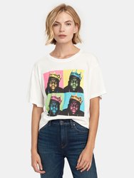 Biggie Pop Color Boyfriend Graphic Tee - Vintage White