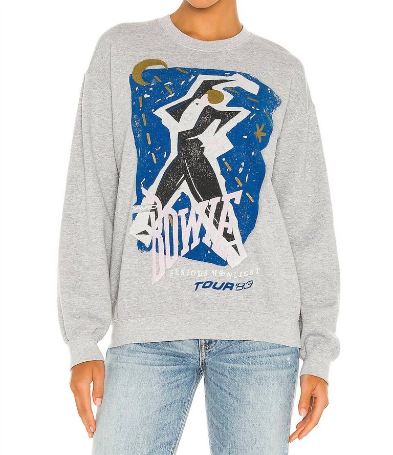 Bowie Serious Moonlight Sweatshirt - Heather Grey