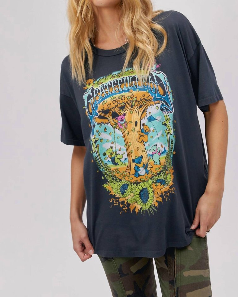 Grateful Dead Autumn Bears Merch Tee - Vintage Black