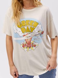 Green Day Dookie Merch Tee - Dirty White