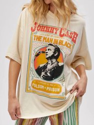 Johnny Cash Live Os Tee - Stone Vintage