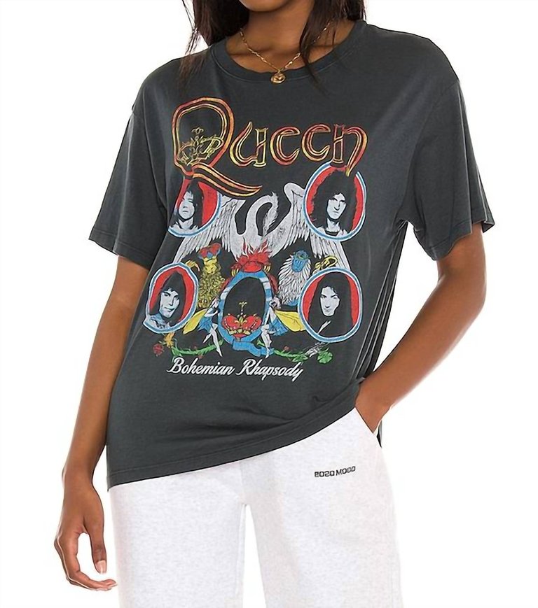 Queen Bohemian Rhapsody Boyfriend Tee - Vintage Black