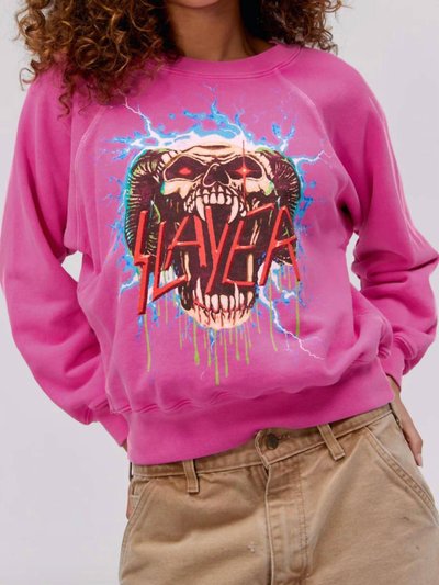 Daydreamer Slayer Electrified Raglan Crew Tee In Pink product