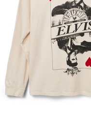 Sun Records X Elvis King Of Hearts Long Sleeve Merch In Dirty White