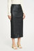 Sweetheart Midi Skirt In Coated Asphalt