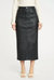 Sweetheart Midi Skirt In Coated Asphalt - Coated Asphalt