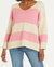 Adrien Stripe Sweater - Carnation Creme