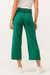 Audrey Galapegos Linen Cropped Jeans In Green