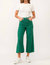 Audrey Galapegos Linen Cropped Jeans In Green - Green