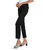 Blaire High Rise Ankle Slim Straight Jeans In Black