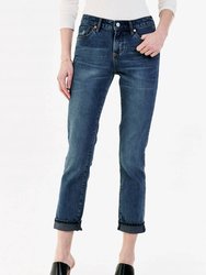 Blaire High Rise Cuffed Jeans - Medium Wash
