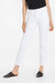 Blaire High Rise Slim Straight Jean In White - White