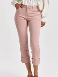 Blaire Slim Straight Cuffed Jeans
