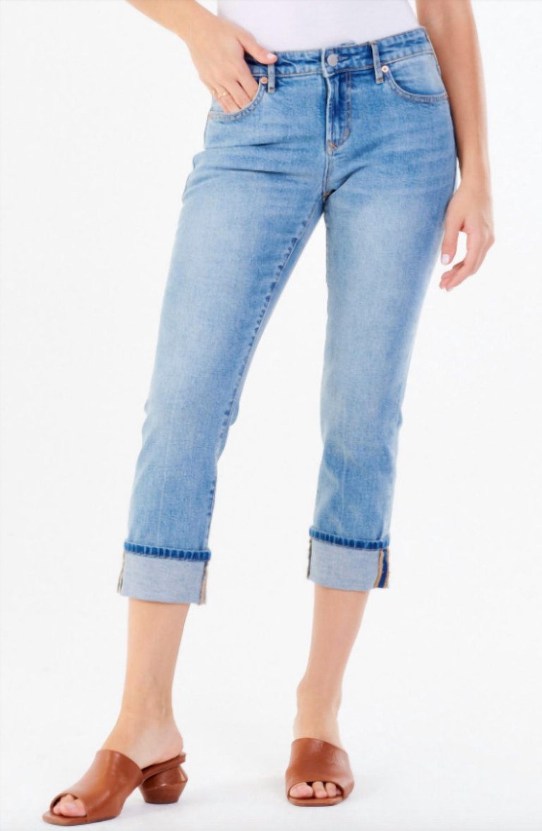 Daylight Blaire Cuffed Jean In Denim - Denim