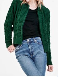 Everly Zip Sweater Jacket - Alpine Green